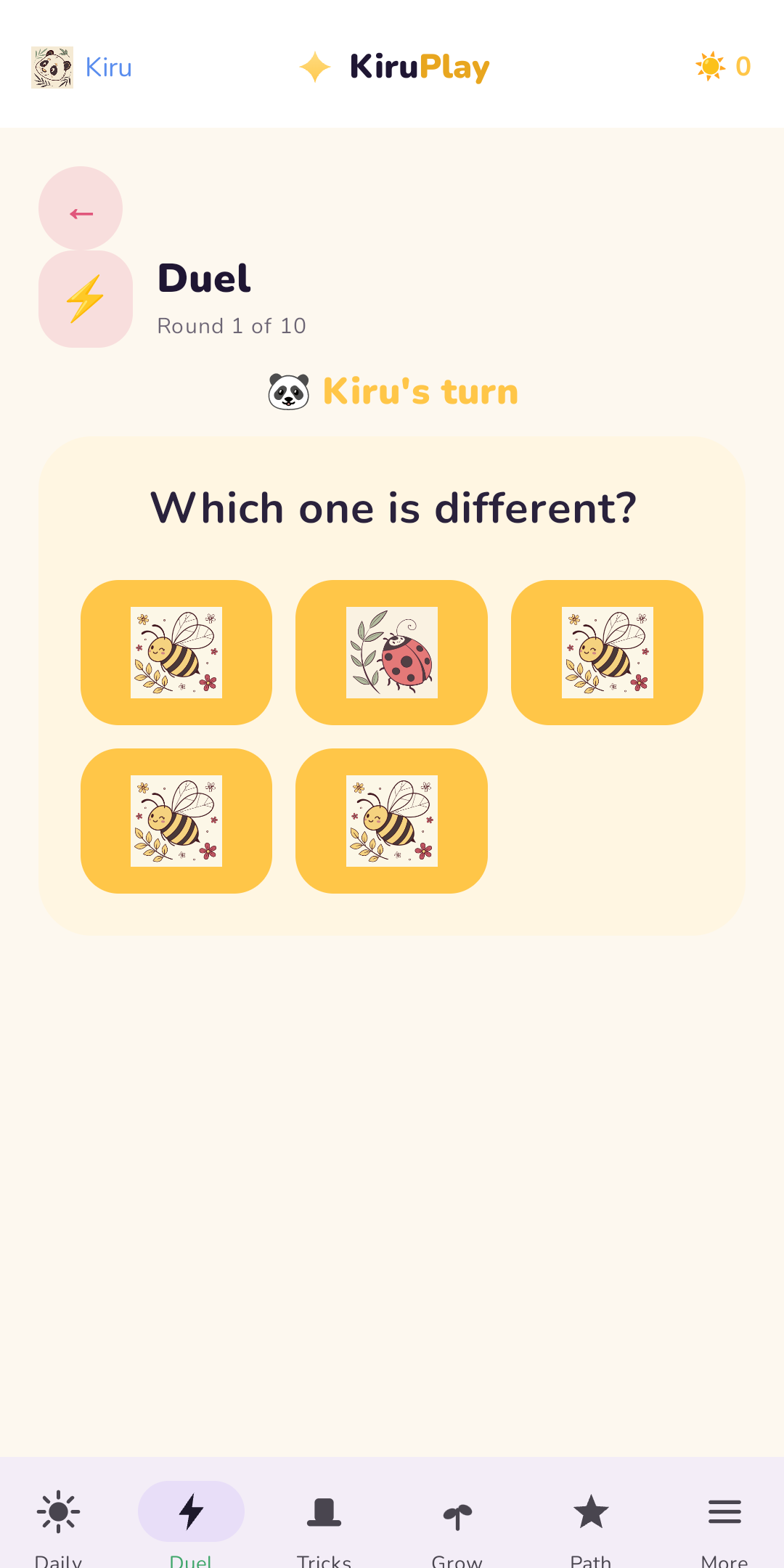 Odd one out puzzle